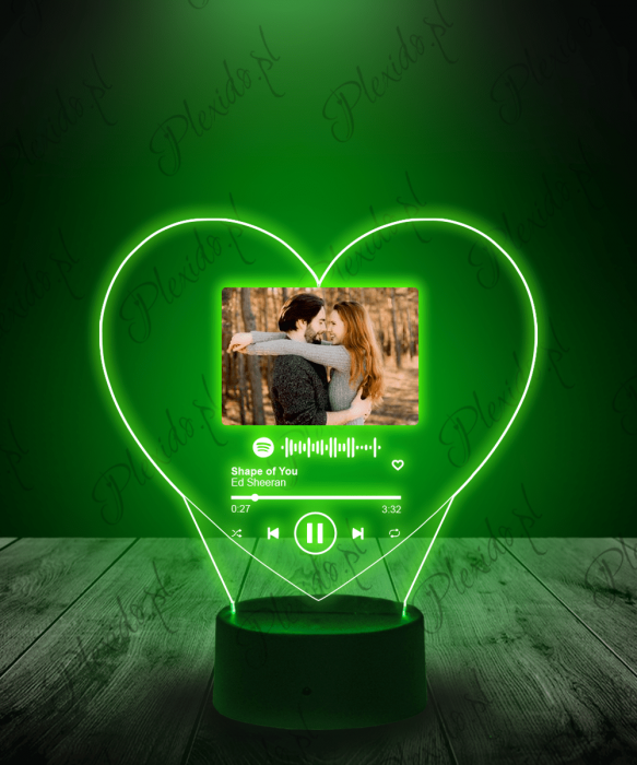 Lampka Led Plexido Prezent Na Walentynki Spotify W Sercu Plexido Pl