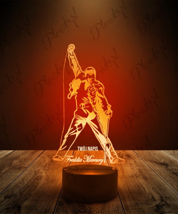 Lampka LED 3D Plexido Freddie Mercury