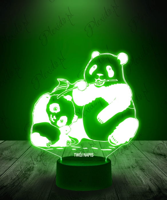 Lampka LED 3D Plexido Misie Panda - 1