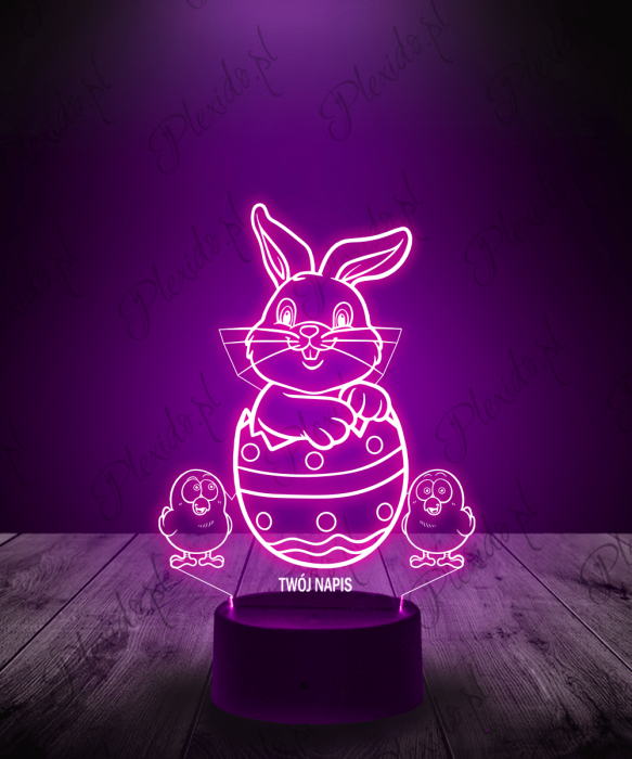 Lampka LED 3D Plexido Zajączek Wielkanocny - 1