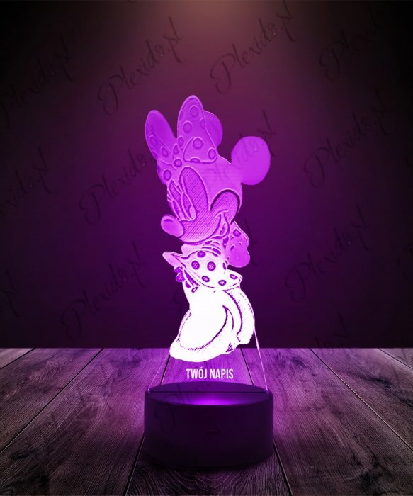 Lampka LED 3D Plexido Myszka Minnie