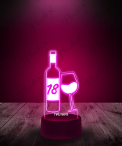 Lampka LED 3D Plexido Osiemnastka Prezent Wino - 3