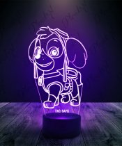 Lampka LED 3D Plexido Psi Patrol Skye Pilot