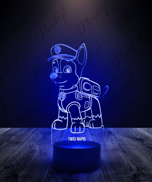 Lampka LED 3D Plexido Psi Patrol Chase Policjant