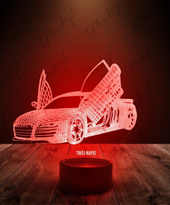 Lampka LED 3D Plexido Auto Lamborghini