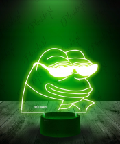 Lampka LED 3D Plexido Memy Żaba Pepe - 3