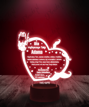 Lampka LED 3D Plexido Prezent na Dzień Ojca Serce Wąsy - 1