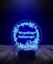 Lampka LED 3D Plexido Prezent na Urodziny Wszystkiego Najlepszego - 3