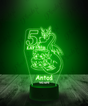 Lampka LED 3D Plexido Prezent na Urodziny Smok - 1