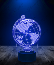 Lampka LED 3D Plexido Globus Kula Ziemska