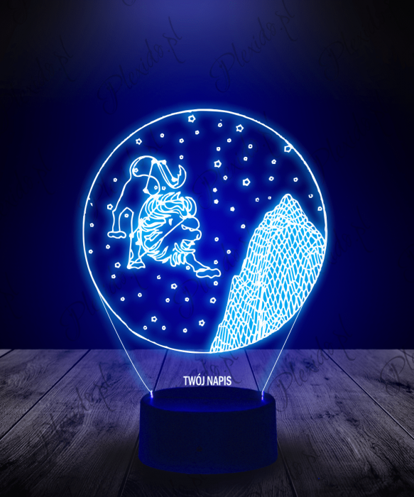 Lampka LED 3D Plexido Lew Znak Zodiaku - 1