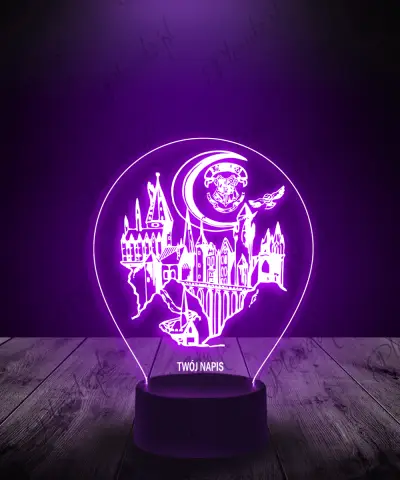 Lampka LED 3D Plexido Harry Potter Szkoła Hogwart - 2