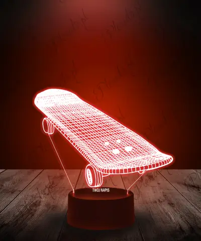 Lampka LED 3D Plexido Deskorolka Skater