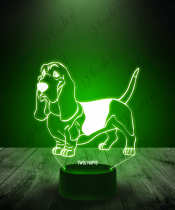 Lampka LED 3D Plexido Piesek Basset - 3