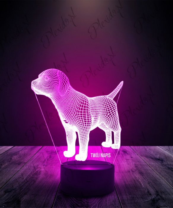 Lampka LED 3D Plexido Szczeniak Labrador