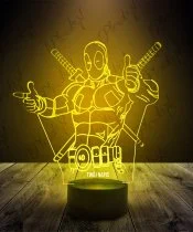 Lampka LED 3D Plexido Deadpool