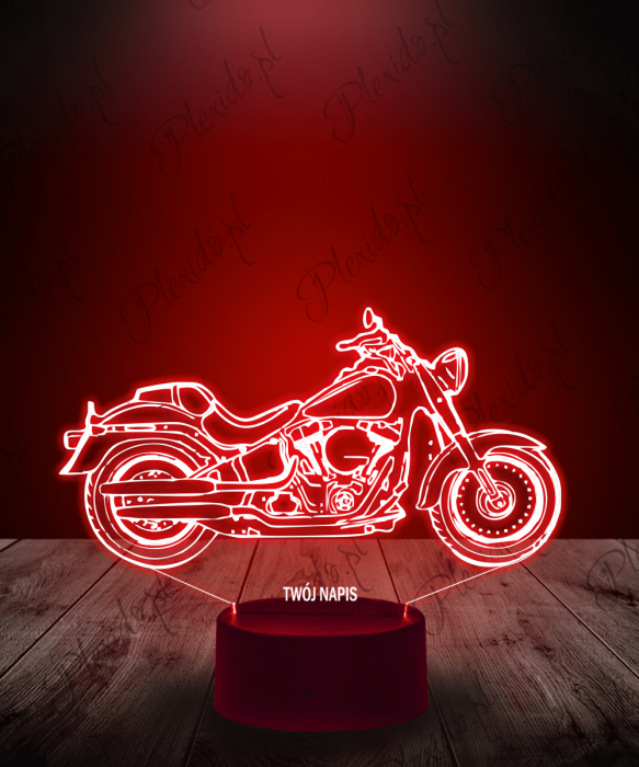 Lampka LED 3D Plexido Motocykl Chopper