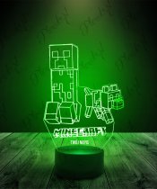 Lampka LED 3D Plexido Minecraft Creeper