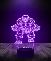 Lampka LED 3D Plexido Hulk Potwór