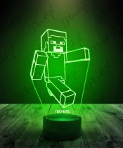 Lampka LED 3D Plexido Minecraft Postać