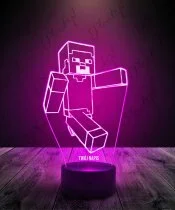 Lampka LED 3D Plexido Minecraft Postać