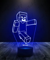 Lampka LED 3D Plexido Minecraft Postać