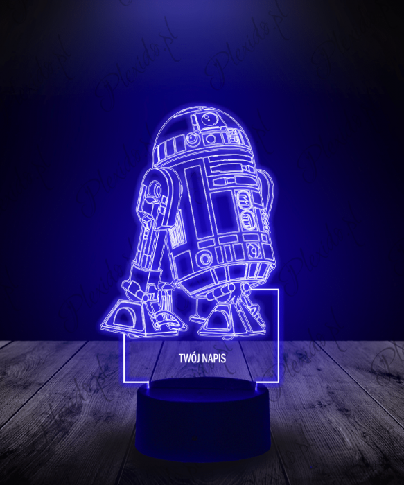 Lampka LED 3D Plexido Droid R2-D2 Star Wars