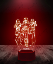 Lampka LED 3D Plexido Lord Vader Szturmowcy