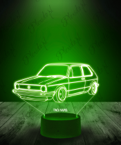 Lampka LED 3D Plexido Auto VW Golf MK1