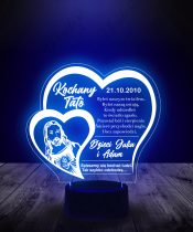 Lampka LED Plexido Pamiątka dla Taty na Grób Pogrzeb