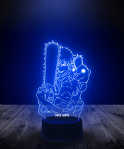 Lampka LED 3D Plexido Denji i Pochita Chainsaw Man