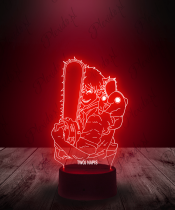 Lampka LED 3D Plexido Denji i Pochita Chainsaw Man