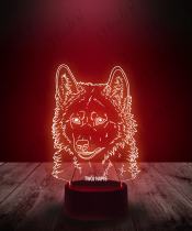Lampka LED 3D Plexido Wilk Pies Wilczur