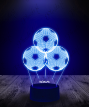 Lampka LED 3D Plexido Piłki Nożne Balony