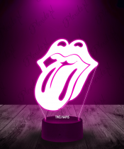 Lampka LED 3D Plexido The Rolling Stones Usta