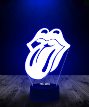 Lampka LED 3D Plexido The Rolling Stones Usta