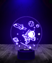 Lampka LED 3D Plexido Astronauta Kosmos