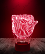 Lampka LED 3D Plexido Róża Kwiat - 1