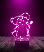 Lampka LED 3D Plexido Prezent Walentynki Zakochani - 1