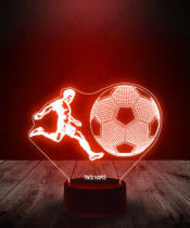 Lampka LED 3D Plexido Piłkarz Duża Piłka Nożna