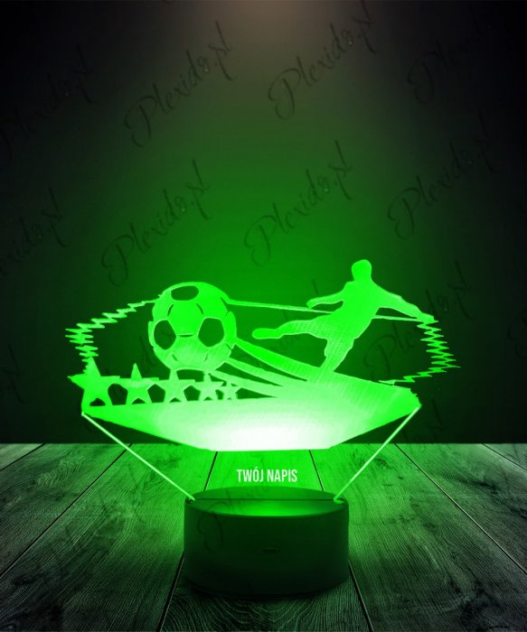 Lampka LED 3D Plexido Piłka Nożna Piłkarz