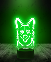 Lampka LED 3D Plexido Piesek Corgi Pupil