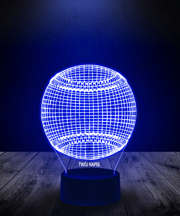 Lampka LED 3D Plexido Piłka Baseball