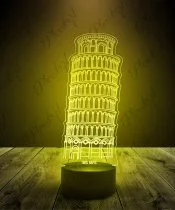 Lampka LED 3D Plexido Krzywa Wieża w Pizie