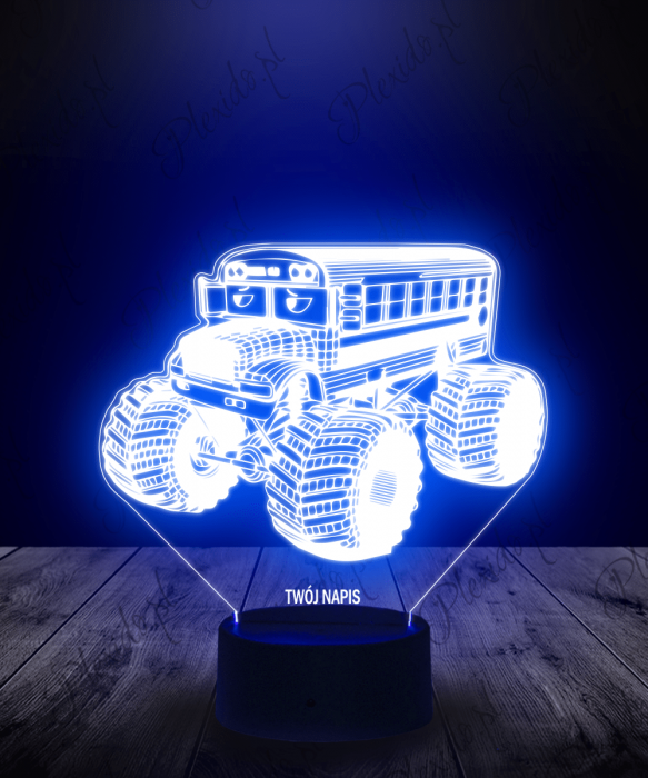 Lampka LED 3D Plexido Bus Monster Truck