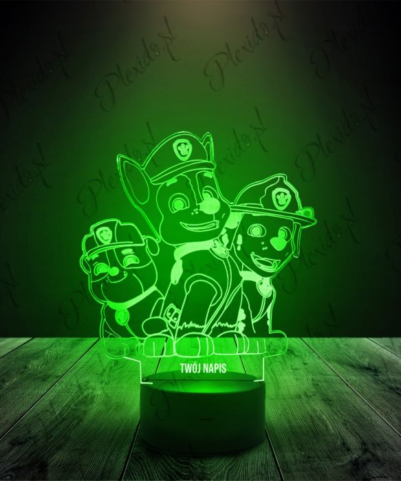 Lampka LED 3D Plexido Psi Patrol Team