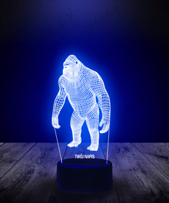 Lampka LED 3D Plexido Małpa Goryl - 3
