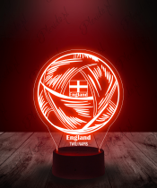Lampka LED 3D Plexido Piłka Nożna Piłka England - 1