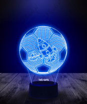 Lampka LED 3D Plexido Piłka Nożna W Kosmosie - 1