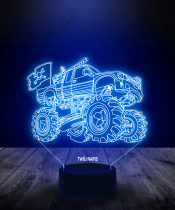 Lampka LED 3D Plexido Monster Truck Flaga Piratów - 4